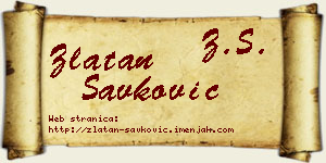 Zlatan Savković vizit kartica